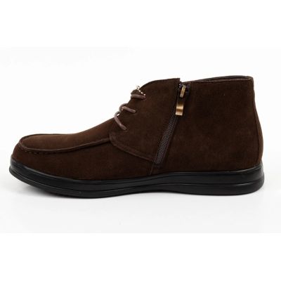 3. Lee Cooper buty męskie eleganckie skórzane brązowe trzewiki na zamek