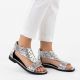 5. Sandały damskie ażurowe srebrne M.Daszyński MR24148-2