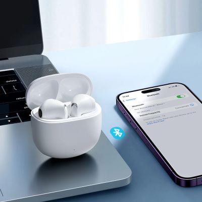 10. Słuchawki bezprzewodowe Joyroom JR-FB1 Funpods Bluetooth 6.0 douszne TWS - białe