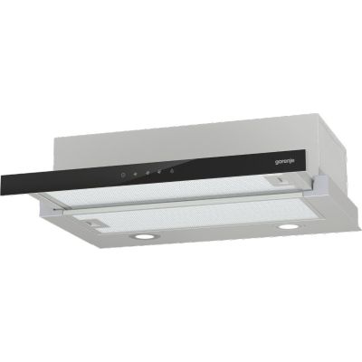 2. Okap teleskopowy GORENJE TH64E3SGB - front czarne szkło