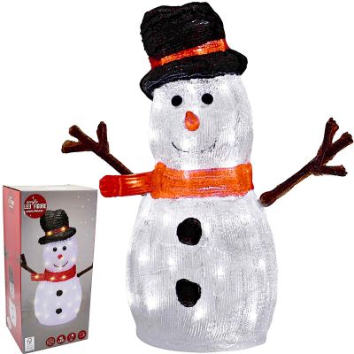 FIGURKA DEKORACYJNA BAŁWAN 40LED WYS: 40CM ACRYL