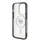 13. Etui Karl Lagerfeld IML Choupette's Head MagSafe na iPhone 15 Pro - przezroczyste