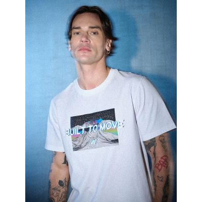 T-shirt regular z nadrukiem męski 4F 4FRSS26TTSHM3658-10S