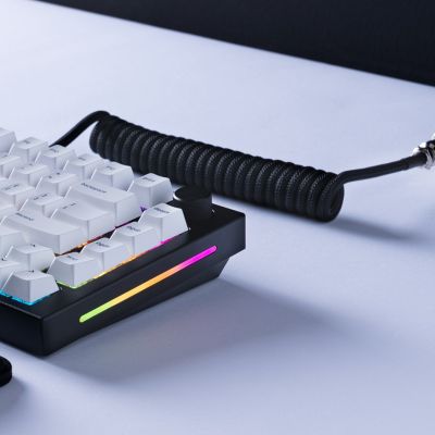 6. Glorious GMMK Coiled Cable Phantom Black, Spiralkabel, USB-C/USB-A, czarny