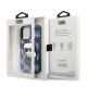 8. Etui Karl Lagerfeld Monogram Ikonik Patch na iPhone 13 Pro Max - niebieskie