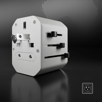 9. Adapter podróżny SBS TEADAPTUSBTCUNI USB-C USB-A uniwersalny - biały