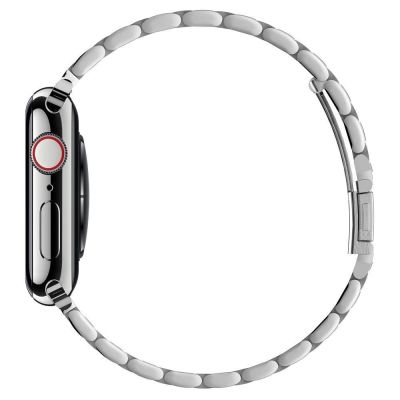 5. Pasek Spigen Modern Fit Band na Apple Watch 4/5/6/7/8/9/SE/ Ultra (42/44/45/49 mm) - srebrny