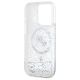 7. Etui Karl Lagerfeld Liquid Glitter Karl & Choupette Head Magsafe na iPhone 15 Pro -przezroczyste