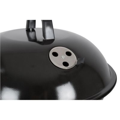 23. GRILL OGRODOWY KULISTY REX STALOWY 46CM Z POPIELNIKIEM