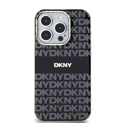3. Etui DKNY IML Mono & Stripe MagSafe na iPhone 14 Pro - czarne