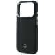 6. Etui Mercedes Leather Semi Wrap Grill Pattern MagSafe na iPhone 17 Pro - czarne