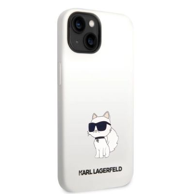 4. Etui Karl Lagerfeld Silicone Choupette na iPhone 14 Plus - białe