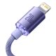 7. Kabel Baseus CAJY000205 Lightning - USB-C PD 20W 480Mb/s 1,2m - fioletowy
