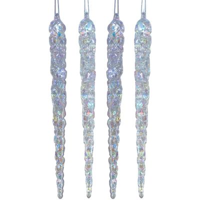 12. SOPLE LODU OPALIZUJĄCE DEKORACJA WISZĄCA 22 CM 4 SZT