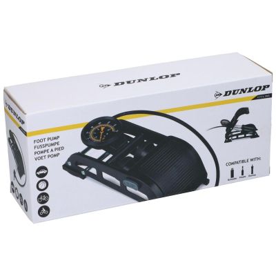 5. POMPKA NOŻNA 2 TŁOKOWA Z MANOMETREM  ROWER SAMOCHÓD PIŁKA DUNLOP