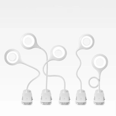 5. Mini lampka Wozinsky bezprzewodowa lampka LED do czytania z klipsem + kabel USB-C - biała