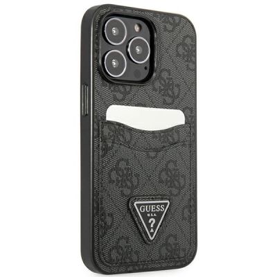 4. Etui Guess 4G Triangle Logo Cardslot na iPhone 13 Pro / 13 - czarne