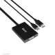10. CLUB3D CAC-1010-A adapter kablowy 0,6 m DisplayPort DVI-D + USB Czarny