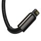 3. Baseus Tungsten 3w1 kabel USB - USB Typ C / Lightning / micro USB 3,5 A 1,5 m czarny (CAMLTWJ-01)