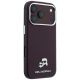 4. Etui Karl Lagerfeld Grained Choupette Head Metal MagSafe na iPhone 18 Pro Max - burgundowe