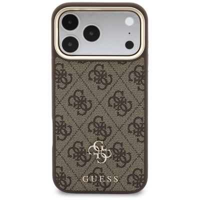 3. Etui Guess 4G z portfelem Magsafe na iPhone 18 Pro / 17 Pro - brązowe