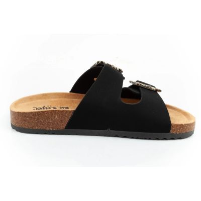 4. Lee Cooper buty laczki damskie klapki wsuwane czarne zamsz wygodne lekkie