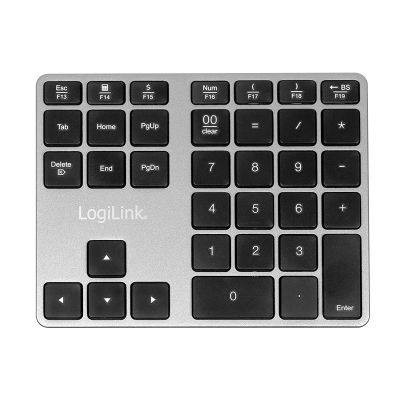 3. LogiLink ID0187 klawiatura numeryczna Uniwersalne Bluetooth Aluminium, Czarny
