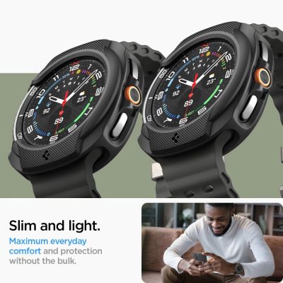 12. Etui Spigen Liquid Air na Samsung Galaxy Watch 8 Classic 46 mm - czarne