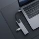 8. Hub USB Tech-Protect HB09 8w1 TYPE-C + USB-A 3.0 + USB-C 3.0 + HDMI 4K 60HZ + SD/TF + PD100W + RJ45 1000 MB/S - szary