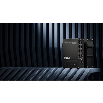 9. Teltonika NETWORKS TSW040 8-Port PoE+ Switch Nie zarządzany Fast Ethernet (10/100) Obsługa PoE Czarny