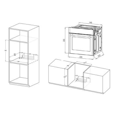 2. Piekarnik elektryczny MPM MPM-63-BO-30 63 l | termoobieg | grill | blokada rodzicielska | czarny