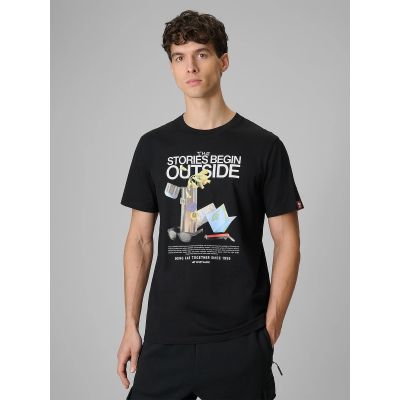 T-shirt regular z nadrukiem męski  4F 4FRSS26TTSHM3811-20S