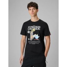 T-shirt regular z nadrukiem męski  4F 4FRSS26TTSHM3811-20S