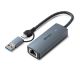 2. Lindy 43415 huby i koncentratory USB 3.2 Gen 2 (3.1 Gen 2) Type-C 5000 Mbit/s Szary