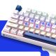 10. Klawiatura gamingowa Machenike K500B-B87 przewodowa mechaniczna podświetlana Red Switch - biała