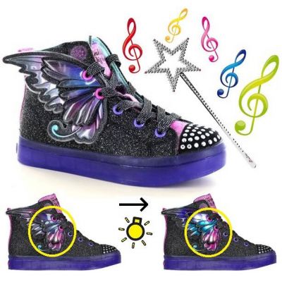 4. Buty Skechers Twi-Lites 2.0 Twinkle Wishes Jr 314350L-BKMT