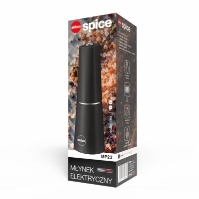 19. ELDOM MŁYNEK ELEKTRYCZNY PIEPRZ,SÓL MP23 SPICE CZARNY