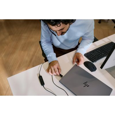 113. Słuchawki przewodowe HP Poly Mission 425 Stereo USB Wired Headset
