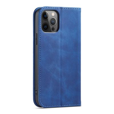 7. Magnet Fancy Case etui do iPhone 12 Pro Max pokrowiec portfel na karty kartę podstawka niebieski