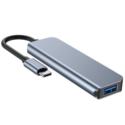 3. HUB Tech-Protect V1 4w1 USB-C - 3x USB-A 2.0 / USB-A 3.0 - szary