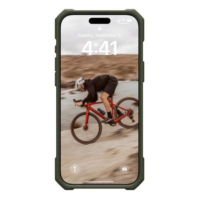 5. Etui UAG Urban Armor Gear Essential Armor MagSafe do Apple iPhone 16 Pro Max oliwkowy szary (przezroczysty)