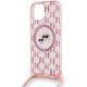 5. Etui Karl Lagerfeld IML Crossbody Monogram Karl & Choupette Head MagSafe na iPhone 15 / 14 / 13 - różowe