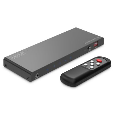 8. Przełącznik HDMI 4x1, 8K/60Hz (4:4:4) z HDR, 48 Gbps, HDCP 2.3, Toslink / Stereo, EDID