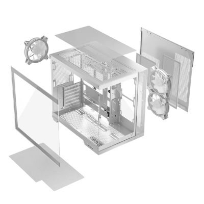 2. MODECOM OBUDOWA VOLCNO PANORAMA APEX ARGB 3F MIDI WHITE