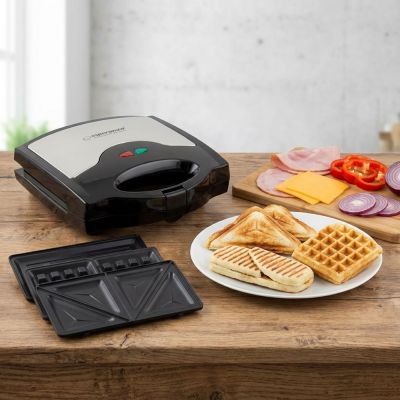13. Opiekacz do kanapek Esperanza Muffuletta EKT005 (700W; kolor czarny, kolor inox)