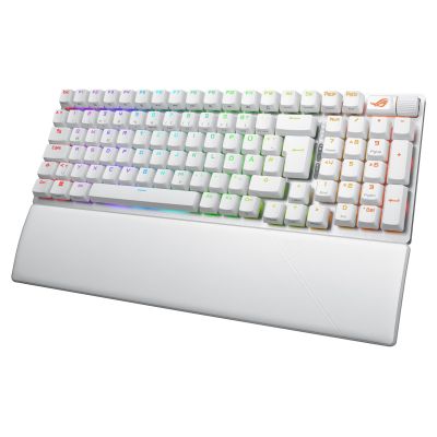 2. ASUS ROG Strix Scope II 96 Wireless klawiatura Gaming USB + RF Wireless + Bluetooth QWERTZ Niemiecki Biały