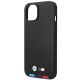 6. Etui BMW Leather Stamp Tricolor MagSafe na iPhone 14 - czarne