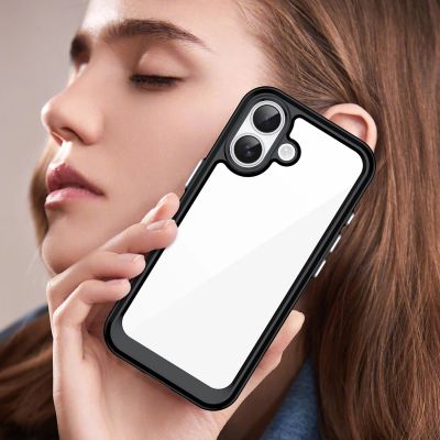 7. Etui Outer Space na iPhone 17 - czarne przezroczyste