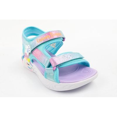2. Skechers buty dziecięce sandałki Unicorn Dreams dla dziewczynki led