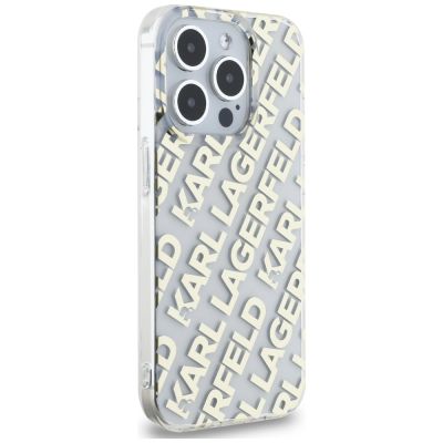 4. Etui Karl Lagerfeld IML Fullover Logo na iPhone 15 Pro - złote